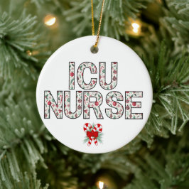 Ornamento De Cerâmica Presente de Natal para Enfermeira Personalizada da