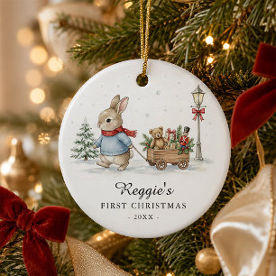 Ornamento De Cerâmica Presente de Natal Personalizado para Menino de 1 A