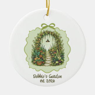 Ornamento De Cerâmica Presente de Natal Personalizado para um Jardineiro