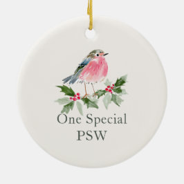 Ornamento De Cerâmica Presente de Natal Personalizado PSW Obrigado 