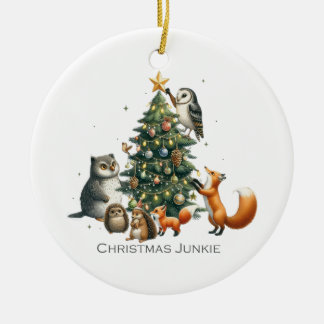 Ornamento De Cerâmica Presente de Natal Viciada em Natal