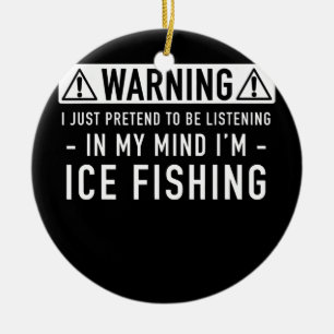 Ornamento De Cerâmica Presente de pesca de gelo