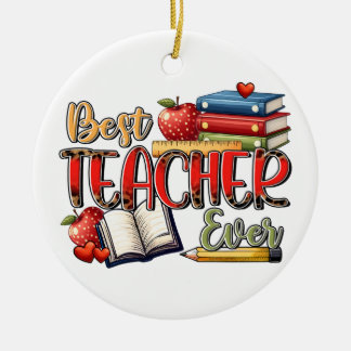 Ornamento De Cerâmica Presente de Professor | Melhor Professor de Todos