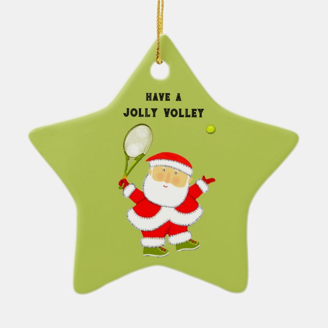 Ornamento De Cerâmica Presente de tênis Holiday (Frente)