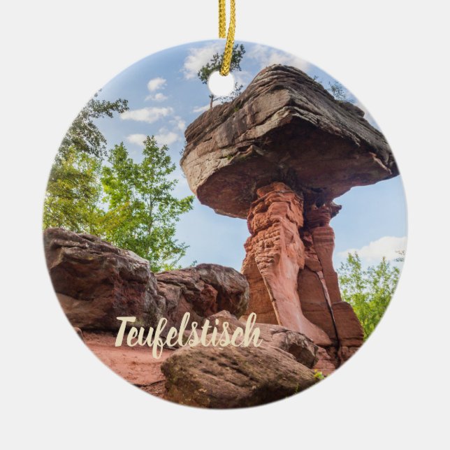 Ornamento De Cerâmica Presente de Teufelstisch Hinterweidenthal Pfalz Al (Frente)