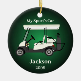Ornamento De Cerâmica Presente Divertido para Ele Carrinho de Golfe Golf