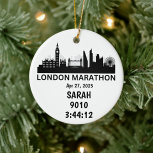 Ornamento De Cerâmica Presente do finalizador da Maratona de Londres 202