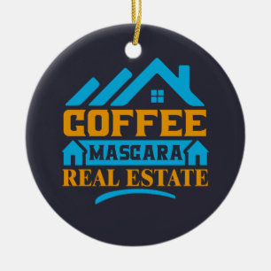 Ornamento De Cerâmica Presente do Realtor Café Mímcara Imobiliário