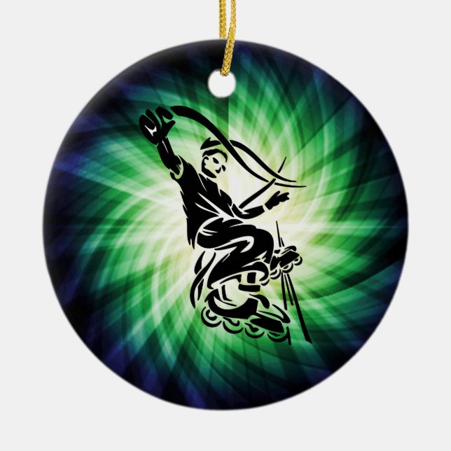 Ornamento De Cerâmica Presente do Rollerblade legal (Frente)