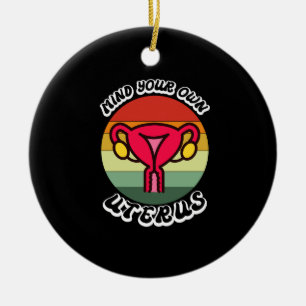Ornamento De Cerâmica Presente Feminista Engraçado Útero Antigo Cuide da