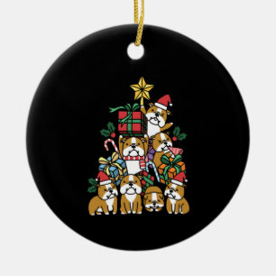 Ornamento De Cerâmica Presente no cão Cão-Grande Inglês da Árvore