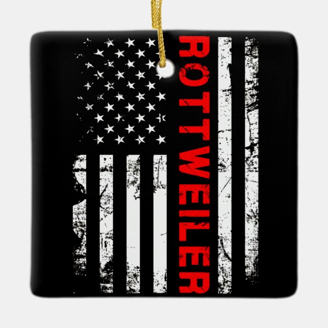 Ornamento De Cerâmica Presente no cão | Eu amo o meu rottweiler (Frente)