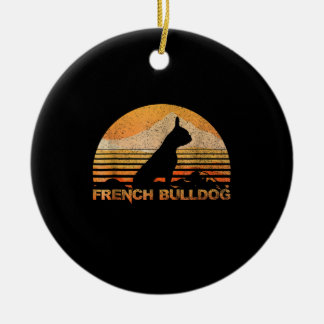 Ornamento De Cerâmica Presente no cão | White Buldogue Francês