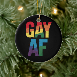 Ornamento De Cerâmica Presente Orgulho Gay Orgulho LGBT AF Mês do Orgulh