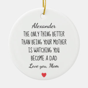 Ornamento De Cerâmica Presente para Filho da Mãe que Observa Você se Tor