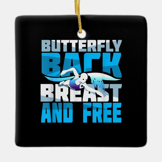 Ornamento De Cerâmica Presente para nadar para nadador (Frente)