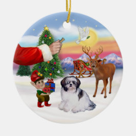 Ornamento De Cerâmica Presente para um Shih Tzu (A)