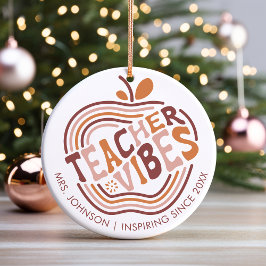 Ornamento De Cerâmica Presente Personalizado Boho Apple para Agradecimen