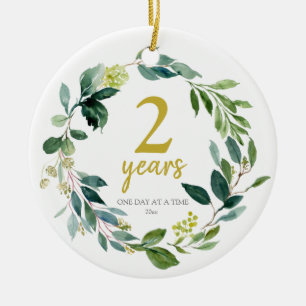 Ornamento De Cerâmica Presente personalizado de aniversário da Sobrieda