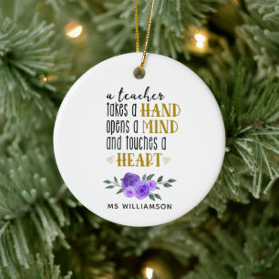 Ornamento De Cerâmica Presente Personalizado de Apreciação do Professor