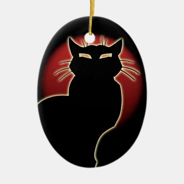 Ornamento De Cerâmica Presente Personalizado de Desdecoração de Gato de  (Frente)