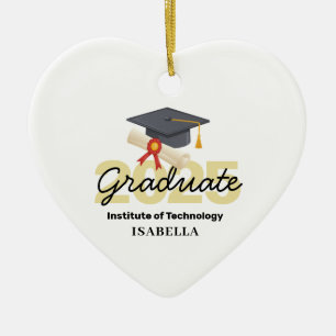 Ornamento De Cerâmica Presente Personalizado de Formatura - Turma de 202