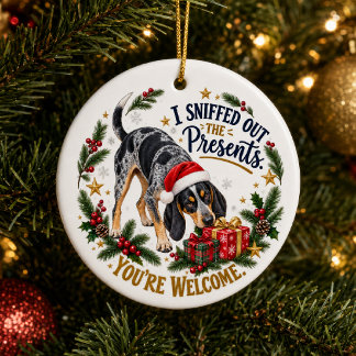 Ornamento De Cerâmica Presente Personalizado de Inspetor Bluetick Coonho