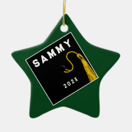 Ornamento De Cerâmica Presente personalizado de manutenção da graduação