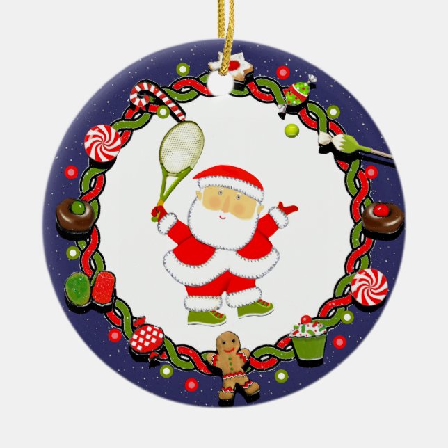 Ornamento De Cerâmica Presente personalizado de manutenção de Tênis (Frente)