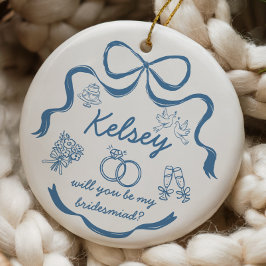 Ornamento De Cerâmica Presente Personalizado de Proposta para Damas de H
