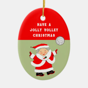 Ornamento De Cerâmica Presente personalizado de voleibol