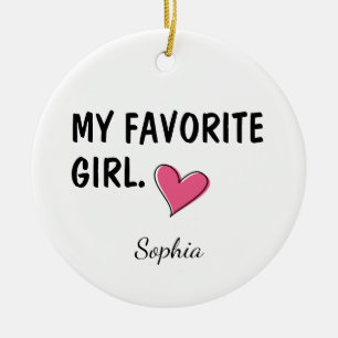 Ornamento De Cerâmica Presente Personalizado Minha Filha Favorita