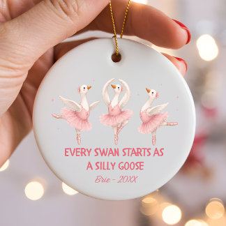 Ornamento De Cerâmica Presente personalizado para bailarina de balé | en
