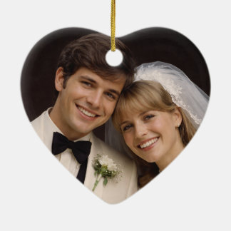 Ornamento De Cerâmica Presente Personalizado para Casal Lembrança com Fo