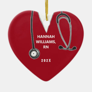 Ornamento De Cerâmica Presente Personalizado para Enfermeira