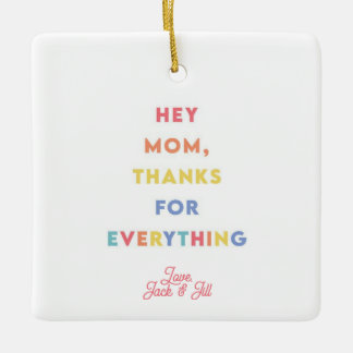 Ornamento De Cerâmica Presente personalizado para envio de fotos para ma