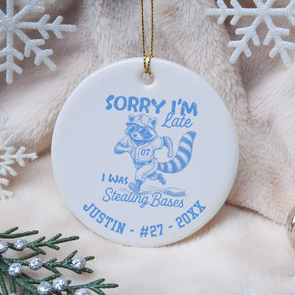 Ornamento De Cerâmica Presente Personalizado para Jogador de Beisebol co