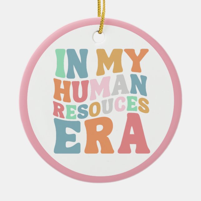 Ornamento De Cerâmica Presente profissional na Era dos Recursos Humanos  (Frente)