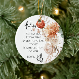 Ornamento De Cerâmica Presente Terracota Rústico para a Mãe da Noiva