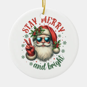 Ornamento De Cerâmica Presente Xmas Feliz