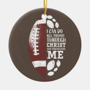 Ornamento De Cerâmica Presentes Cristãos de Futebol Presos Adolescentes 
