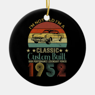 Ornamento De Cerâmica Presentes de 70 Birthday para Pai Masculino Retro