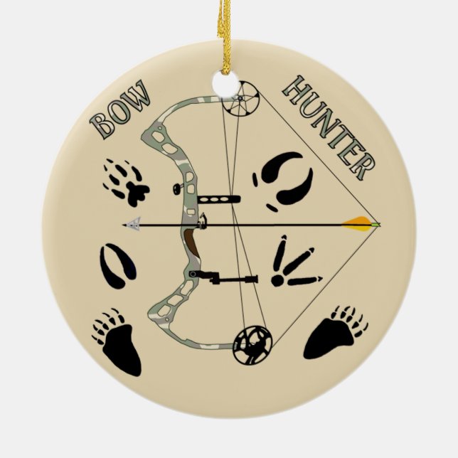Ornamento De Cerâmica Presentes de caçador, caça a Arcos, arquiteturas (Traseira)