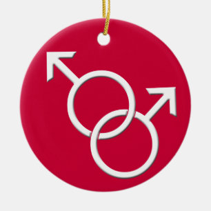 Ornamento De Cerâmica Presentes de decoração do amor dos orgulho gay