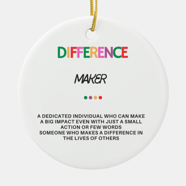 Ornamento De Cerâmica Presentes De Diferença Para Mulheres, Obrigado Pre (Frente)