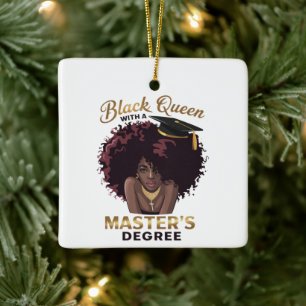 Ornamento De Cerâmica Presentes de Graduação Lindos para Rainha Negra Me