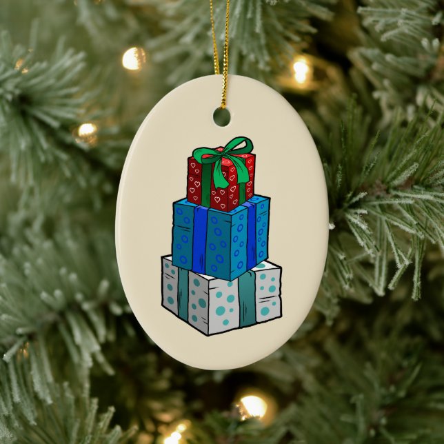 Ornamento De Cerâmica Presentes de Natal (Árvore)