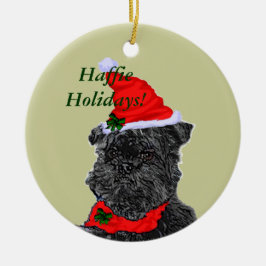 Ornamento De Cerâmica Presentes de Natal de Affenpinscher, Feriados Haff