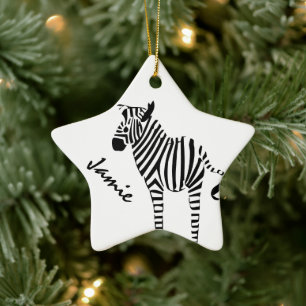 Ornamento De Cerâmica Presentes de Zebra Lovers