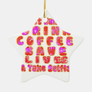 Ornamento De Cerâmica Presentes Divertidos para Amantes de Café